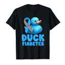 Funny Diabetes Awareness I Duck Fiabetes I Cool Rubber Duck T-Shirt. Size M