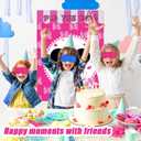 Cute Mouse Birthday Party Decoration Game, pin The Bow on The Mouse with 24 Stickers, Pink Poster Party Favors,Kids Games,Party Games (Pink)