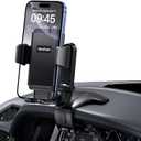 Dashboard Car Phone Holder Mount with Anti-Drop Clip - 360 Rotation Multifunctional Cell Phone Holder Car for iPhone, Samsung, Google and 4-7" Cellphones (Black)