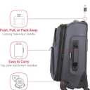 SWISSGEAR Sion Softside Expandable Spinner Luggage Durable Lightweight Travel Suitcase, Dark Grey, Carry-On 21-Inch