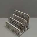 Wooden Mail Organizer 3 Slots Mail Holder for Desk Wood File Paper Letter Holder for Letter Envelope Filing Cell Phone Document Storage, Organizer Tray for Office and Home(Old White)