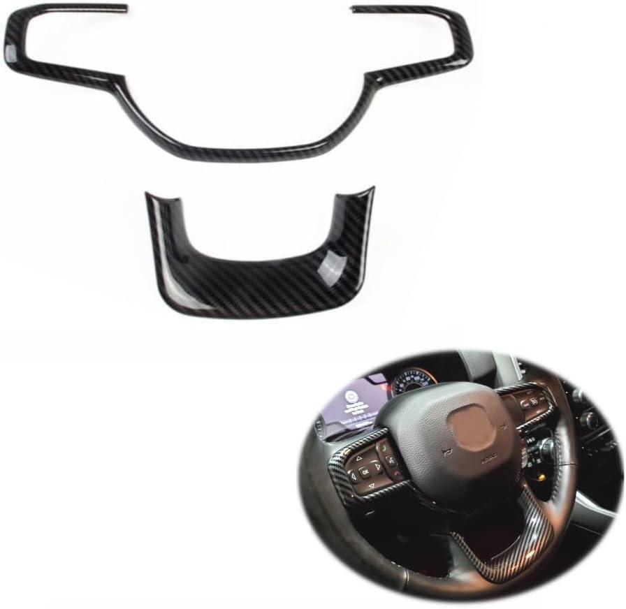 Korlot Carbon Fiber Steering Wheel Frame Trim Decorator Cover for Dodge Ram 1500 2500 3500 2019+