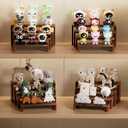 2 Set Wooden Tiered Risers Display Stands for Vendor Events,Stackable Wood Cupcake Display Stand,Farmhouse Decor Wood Dessert Table Display Set,Vendor Booth Display Items,Food Display Risers for Party