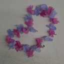 Hawaiian Leis Light Up LED Flower Set for Luau Party 12 Pieces Tropical Flower Ribbon Lei Necklace for Summer Beach Pool Graduation Dance Party Favor Decoration.