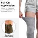 Bamboo Knee Sleeves, 2-Pack Knee Compression Sleeve Women Men Elastic Warm Slip-on Recovery Knee Brace for Arthritis Knee Pain (X-Large) (Black)