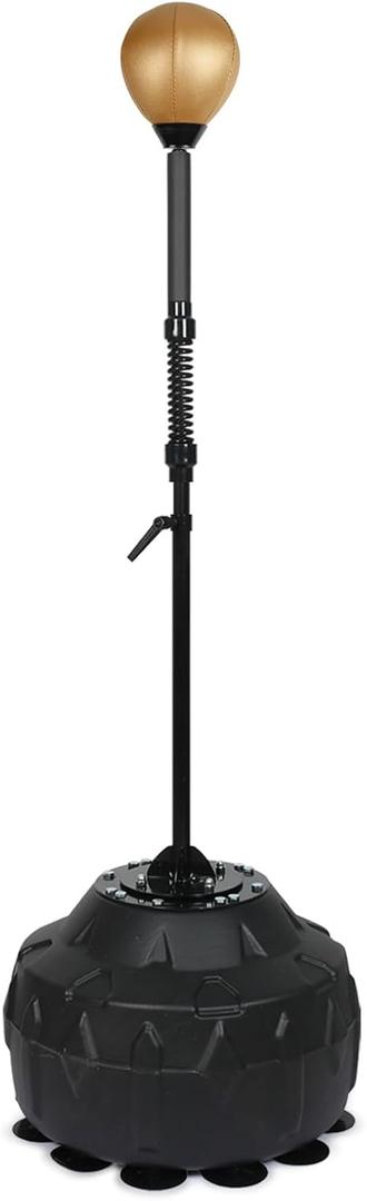 Reflex Speed Bag Golden Ball Punching Bag Free Standing Boxing Set with Adjustable Height & Reinforced Spring Strong Durable Relief Stress