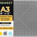 Premium Self Healing Cutting Mat 18'' x 12'', A3 Non-slip Sewing Mat for Quilting, 5-Ply Rotary Cutting Board Double-Sided for Crafts Cutting Fabric Scrapbooking Modeling Projects, Anthracite Gray