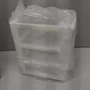 Gonice Small 3 Drawer Storage Organizer, White Plastic Drawer Storage, Small Desktop Organizer for Home, Office