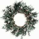 18'' Nature Eucalyptus Wreath - for Front Door, Porch, Window - Home & Farmhouse Decor - Suitable for Spring, Summer, Fall, All Seasons