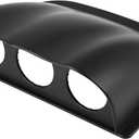 X AUTOHAUX 52mm 2" Triple Hole 3 Holes ABS Plastic Universal Console Dashboard Gauge Holder Dash Gauge Pod Car Meter Mount Bracket Dome Lip Instrument Panel Shell Black