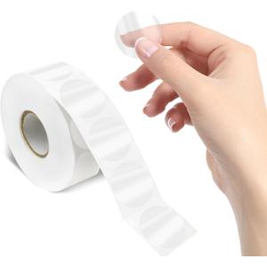 1000 PCS Round Clear Seal Stickers, Transparent Envelope Mail Wafer Seal Self Adhesive Package Circle Label Dots with Perforation Line for Envelopes, Boxes and Gift Packaging (1.5" in Diameter)