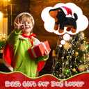 Sumind Daschund Dog Christmas Tree Topper Decoration Animal Plush Stuffed Puppy with Santa Hat Xmas Tree Ornament Dog Lover Gift Cute Winter Home Decoration Holiday Decor