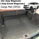 Cargo Liners Compatible with 2022-2026 Jeep Wagoneer/Jeep Grand Wagoneer (Not fit L) Trunk Mat and Rear Backrest Cargo Mat