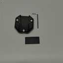 Motorcycle Kickstand Pad, Alloy Non-slip Side Support Extension Plate, Anti-sink Parking Stand Foot Mount with Enlarged Bottom, Universal Modification Accessory for Motorcycles (Black)