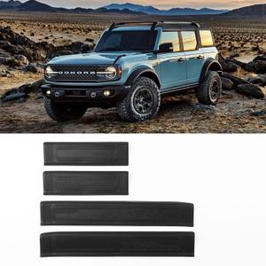 Door Sill Guard 4 PCS Set Ford Bronco Door Entry Guards Accessory, Anti Scratch Door Sill Protector Compatible for Ford Bronco 4 Door 2021-2025 (Not for Bronco Sport)