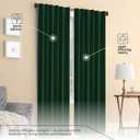 Forest Green Solid Panel Curtains, 63 Inches Long, Set of 2, 100% Cotton, Light Filtering for Privacy, Nature-Inspired Farmhouse Look, Great for Bedroom, Living Room, 54" W x 63" L