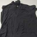 Just My Size Women's Full Zip Slub Hoodie Plus Size (2X, Black)