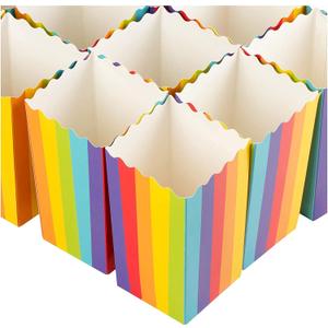 BLUE PANDA Mini Rainbow Popcorn Party Favor Boxes (100 Pack) - Mini Popcorn Boxes