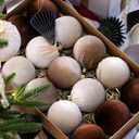 21Pcs Velvet Christmas Ball Ornaments 3.15" Shatterproof Christmas Tree Decorations Set with Paper Ornaments Hanging Xmas Decorations for Office Holiday Home Decor(Brown, Champagne, Kaki)