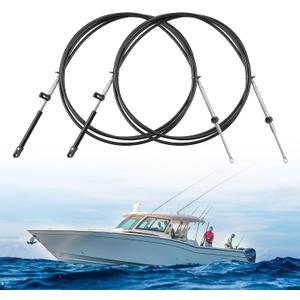 GEN 1 Boat Outboard Throttle and Shift Control Cables, 33C Remote Cable Replacement, Compatible with Mercury, MerCruiser, Mariner, Force Motor Engines, Replace CC179 Series (2PCS)