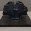 Uiddo Ceramic Sponge Holder,Sponge Holder for Kitchen Sink,Compact Sink Caddy OrganizerScouring Pad and Dish Sponge Holders,Farmhouse Kitchens Decor Cute Kitchen Gadgets Accessories(Blue)