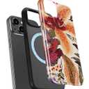 LUMARKE for iPhone 15 Plus Case,Cute Floral Cover,Wireless Charging