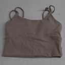 Everrysea Sports Bras for Women High Support Longline Workout Tank Tops Built in Bra Strappy Yoga Padded Crop Top, S