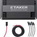 Alternator Charger Fleet 1000 Compatible with Power Station Solar Generators, Car and Solar Max 1000W Driving Car DC-DC Battery Charger sutible for Gasoline RVs,SUVs,Diesel Cars, Boats (Black)