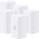 Avalon Towels Ribbed Bar Mop Towels 16x19 (Pack of 60) Absorbent and Durable White Bar Towels for Bartender, Multipurpose Kitchen Rags & Terry Cloth Rags