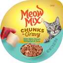 Meow Mix Seafood Favorites Chunks in Gravy Wet Cat Food Variety Pack, 2.75 Ounce (Pack of 12)