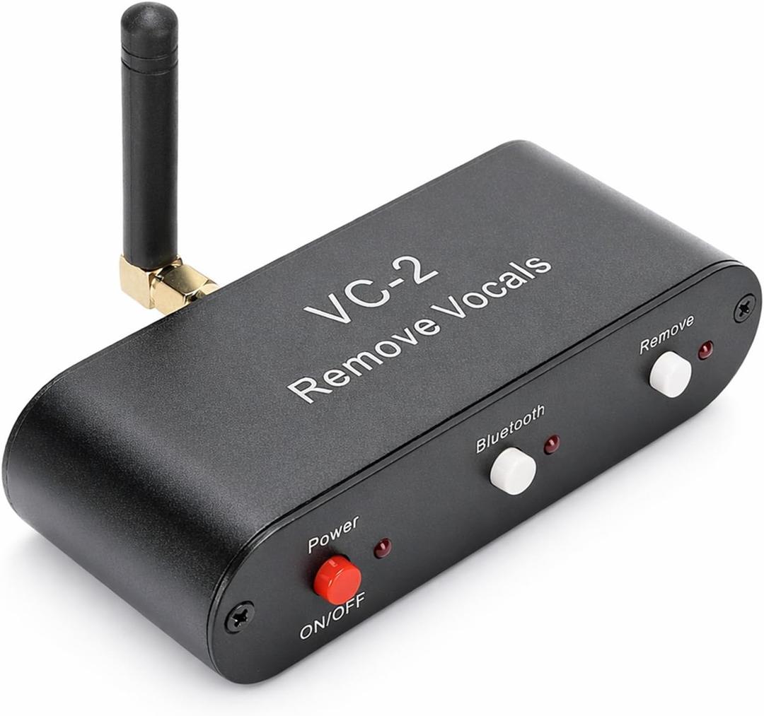 VC 2 Karaoke Vocal Remover,Adjustable Vocal Removal Device,Real Time Voice Canceller Device Compatible with 3.5mm AUX Input Output for Speakers Karaoke Machine