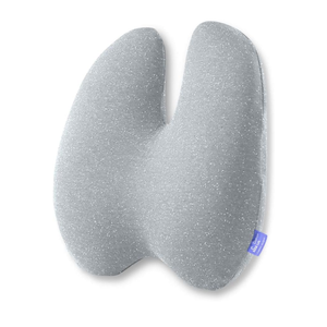 C CUSHION LAB Extra Dense Lumbar Pillow - Patented Ergonomic Multi-Region Firm Back Support for Lower Back Pain Relief - Lumbar Support Cushion with Strap for Office Chair, Car, Sofa, Plane - Grey