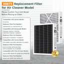 2 Pack 6675 20x25x5 MERV 16 Air Filter Compatible with 20x25x5 Healthy Climate Carbon-Clean 6675 MERV 16 Filter for HVAC System, Replaces Part # HCF20-16, HCF20-10