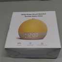 Sunrise Alarm Clock White Noise Sound Machine for Bedroom | Natural Wake-Up Light with 30 Soothing Sleep Aids, Bluetooth Speaker, Dimmable Clock, Screen-Free Design for Baby Adults Kids-Khaki