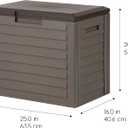 IRIS USA 35 Gallon Outdoor Deck Box, Lockable, Weather-Resistant, Brown