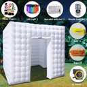 Inflatable Photo Booth Enclosure 2 Doors,with Led Light, Blower,for Advertising, Bars, Shopping Malls, Events, Trade Shows, Photo Booth Companies