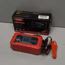 YONHAN 15A Battery Charger, 12V/24V LiFePO4 & Lead Acid Car Battery Charger, 9Stage Trickle Charger with Temp Compensation, Automotive Battery Maintainer for Car Truck Motorcycle Lawn Mower Boat(Red)