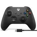 Xbox Wireless Gaming Controller + USB-C Cable | Carbon Black | Console, PC, & Android | Textured Grip | Wireless, Bluetooth, USB-C Connectivity