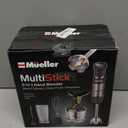 Mueller Multistick 5-in-1 Immersion Blender Handheld, 12 Speed Hand Mixer-Turbo Boost, Heaviest Duty Copper Motor, Titanium reinforced Blades Hand Blender, Milk Frother Wand, Whisk, Beaker, Chopper, Grey