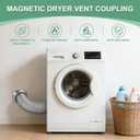 Magnetic Dryer Vent Connector Kit Airtight Seal Magnetic Dryer Vent Coupling Easy to Clean Lint Quick Connect for 4 Including a 3.3ft Save 4-6in of Space