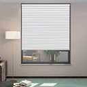 MYshade Cordless Blackout Cellular Shades, 1.5" Honeycomb Window Blinds for Bedroom & Nursery, Thermal Insulated, Noise Reducing, Privacy Shades, Inside or Outside Mount (34" W x 72" H, White)