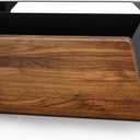 Wall-Mount Mailbox for House - Walnut & Galvanized Steel Rust-Proof Metal Post Box, Large Capacity, Easy to Install Wall Mount, Mailboxes for Outside House Porch, 15.8" x 9.2" x 6"