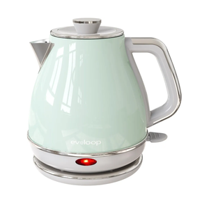 Evoloop Electric Tea Kettle, 1500W /1.0L Hot Water Boiler Heater Pot, Retro Small Electric Kettle, 100% Stainless Steel BPA Free Electric Teapot, Auto Shut-Off & Boil-Dry Protection