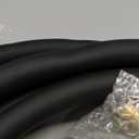 Garden Hose 5/8" x 25ft Brass Rubber Heavy Duty Water Hose 600 PSI Burst Pressure, Durable Flexible Hose for Yard, Car Wash, Pets Black