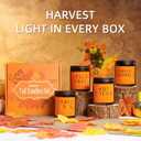 Fall Candles Set | 4 Pack Candles for Home Scented Natural Soy Wax, Autumn Gifts Set for Women Men, Fall Fragrance of Hellofall, Spice Pumpkin, Apple Cider, Hot Cocoa (7 oz Fall Jar)