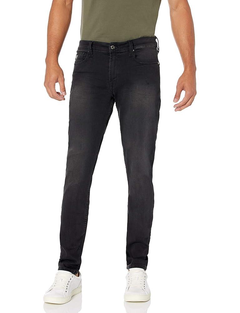 GUESS Men's Mid Rise Slim Fit Tapered Leg Jean 33