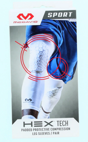 Padded Protective Compression Leg Sleeves Pair, Size S/M
