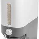 25 Lbs Rice Dispenser, Large Grain Container Storage with Lid Measuring Cylinder Moisture Proof Household Cereal Dispenser Bucket for Kitchen wide range of grains