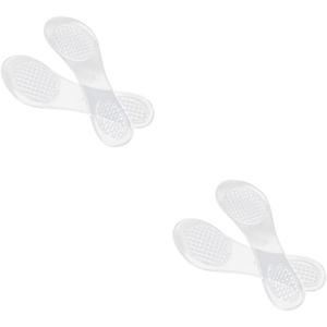 2pairs High Heel Gel Cushion Insoles for Women Transparent - Foot Pads Arch Support Inserts Reduce Friction Heel Discomfort for Pumps Sandals Design (mediumx2pcs)