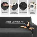 Arfntevss Stretch Sectional Couch Covers L Shaped Corner Sectional Sofa Cover Washable Jacquard Soft Fleece U Shape Sofa Slipcovers Anti Slip Furniture Protector for Dogs Pets (X-Large, Dark Gray)